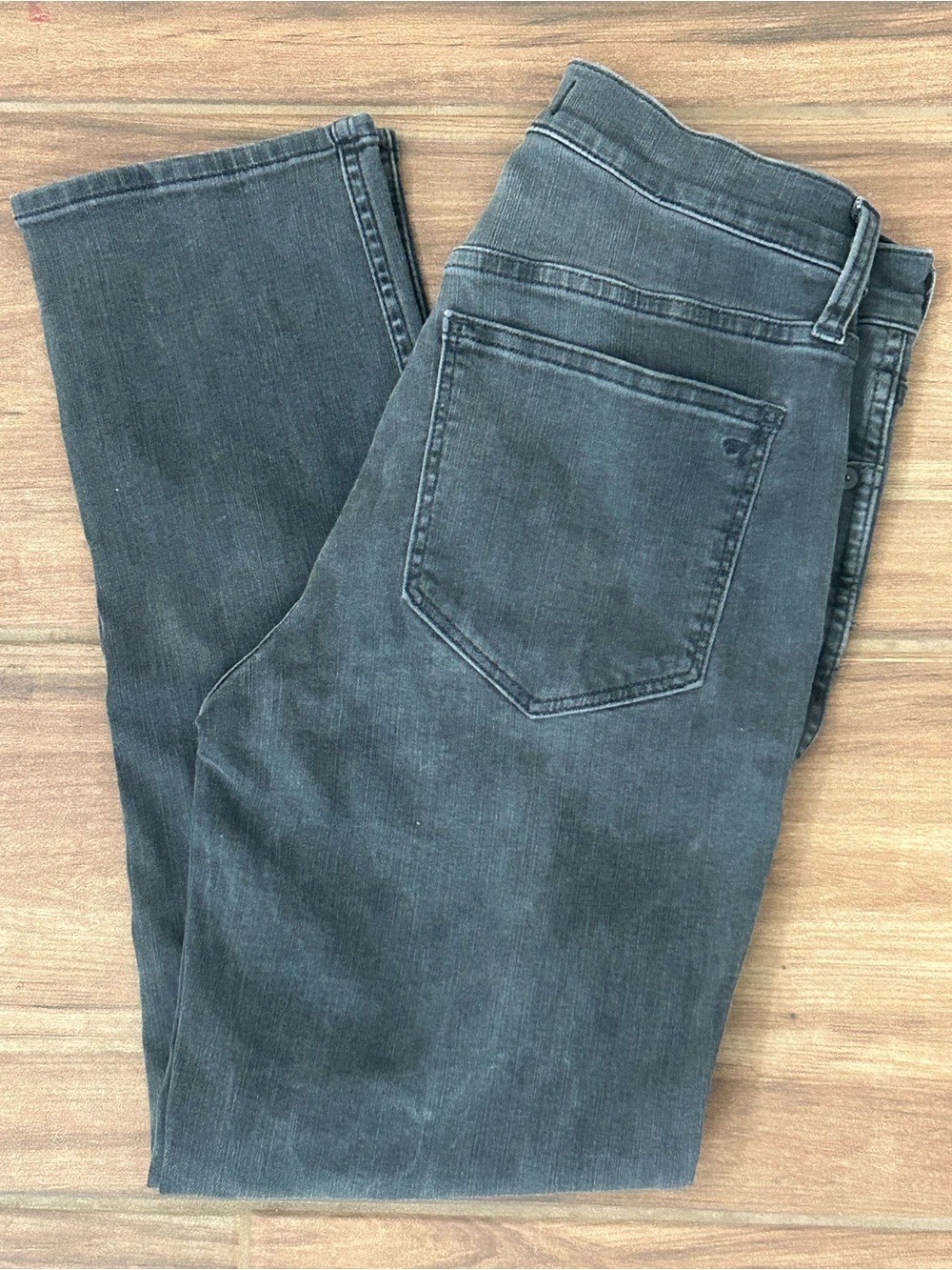 Madewell Mid Rise Stovepipe Jeans Black Denim Women’s Size 27